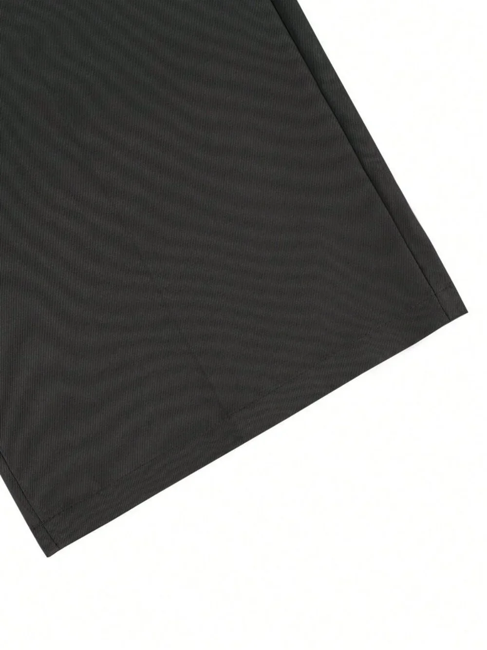 Black Casual Men's Loose Zipper Fly Button Pocket Wide Leg Trousers